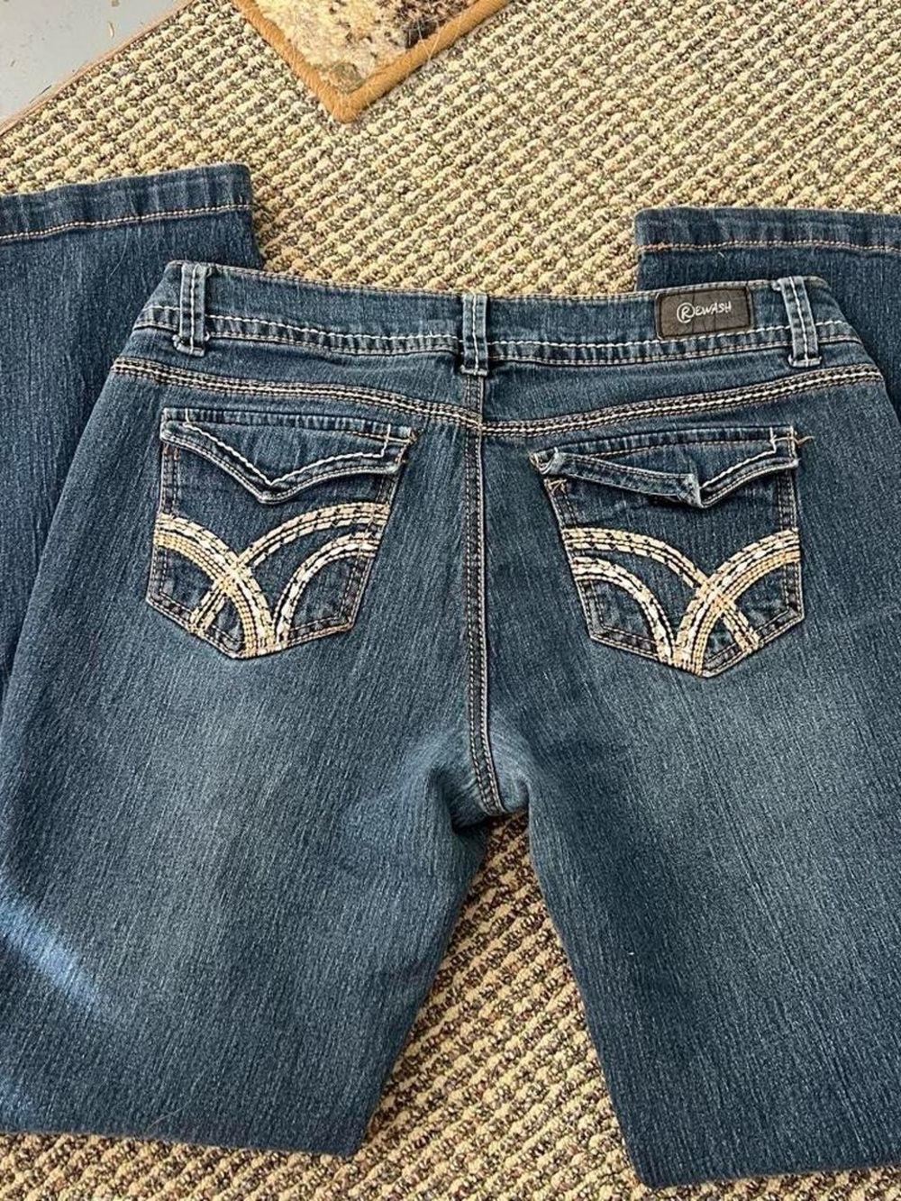 Y2K Rewash Women’s Low Rise Boot Cut Embroidered Jeans